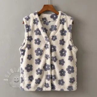 Kabátovina TEDDY Flower power lavender
