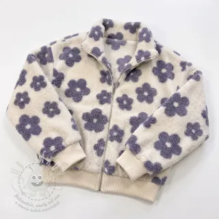 Kabátovina TEDDY Flower power lavender