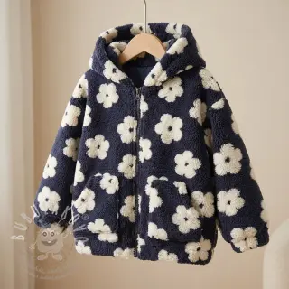 Kabátovina TEDDY Flower power off white
