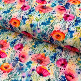 Viskóza se lnem Bright and bold design C