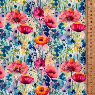 Viskóza se lnem Bright and bold design C