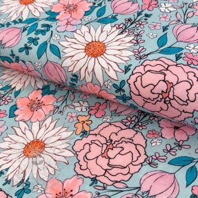 Viskóza se lnem Bright and bold design D