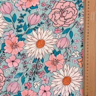 Viskóza se lnem Bright and bold design D