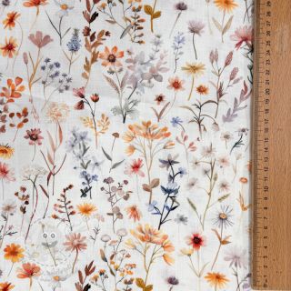 Viskóza se lnem Flower sea design B