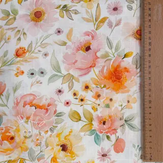 Viskóza se lnem Floral design A