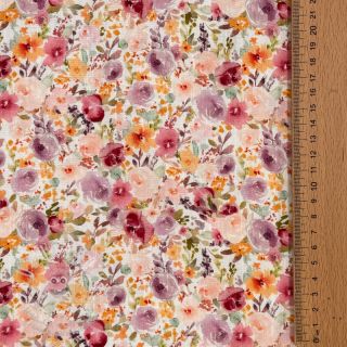 Viskóza se lnem Floral design C