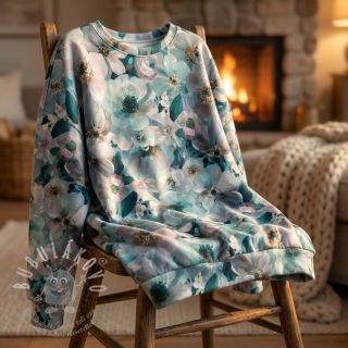 Úplet VISCOSE LYCRA HEAVY Classic flowers design B