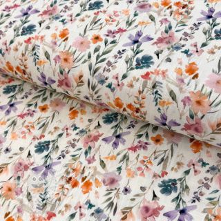 Viskóza se lnem Shabby chic design D