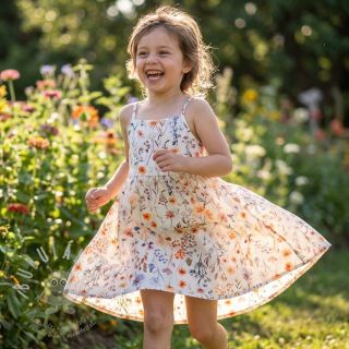 Viskóza se lnem Flower sea design B