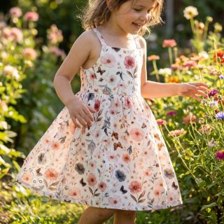 Viskóza se lnem Flower sea design D