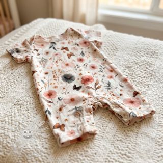 Viskóza se lnem Flower sea design D