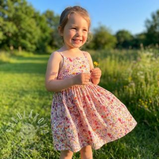 Viskóza se lnem Floral design C