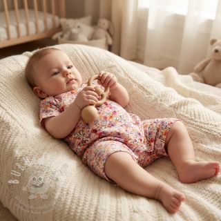 Viskóza se lnem Floral design C