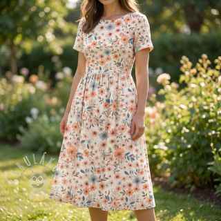 Viskóza se lnem Sweet and small design B