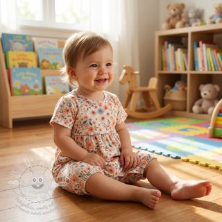 Viskóza se lnem Sweet and small design B