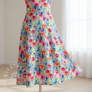 Viskóza se lnem Bright and bold design C