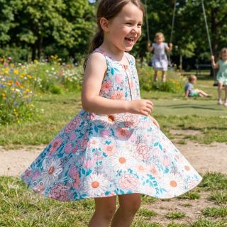 Viskóza se lnem Bright and bold design D