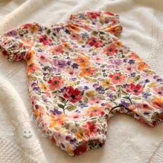 Viskóza se lnem Floral design B