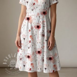 Viskóza se lnem Flower sea design C