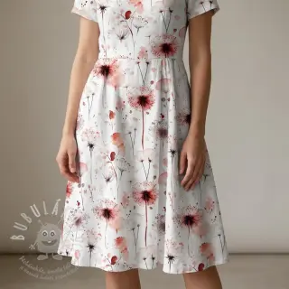 Viskóza se lnem Flower sea design C
