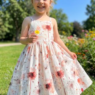 Viskóza se lnem Flower sea design C