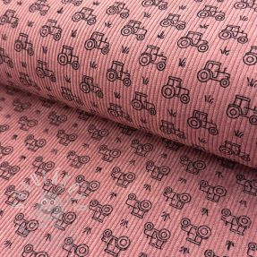 Manšestr STRETCH Tractors old pink