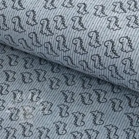 Manšestr STRETCH Little dino old blue