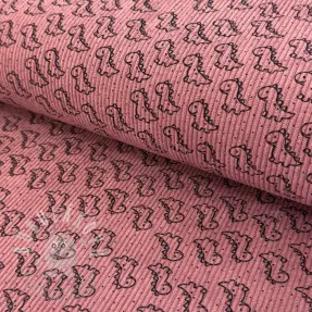Manšestr STRETCH Little dino old pink