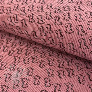 Manšestr STRETCH Little dino old pink