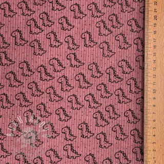 Manšestr STRETCH Little dino old pink