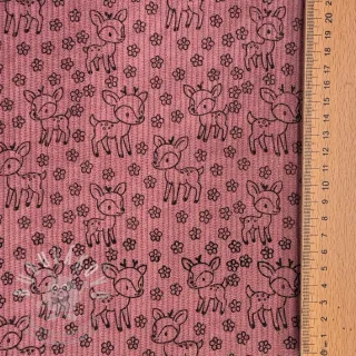 Manšestr STRETCH Little deer old pink
