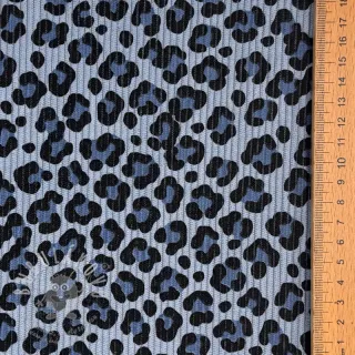 Manšestr STRETCH Little Leopard old blue