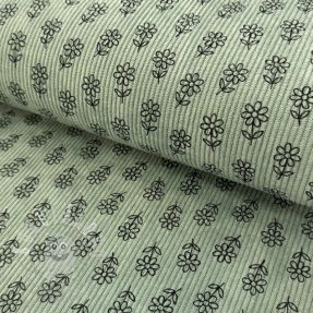 Manšestr STRETCH Little flower old green