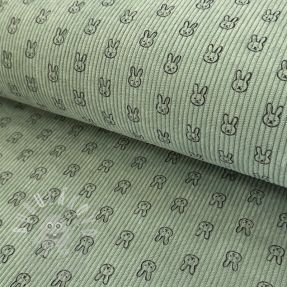 Manšestr STRETCH Little bunny old green