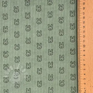 Manšestr STRETCH Little bunny old green