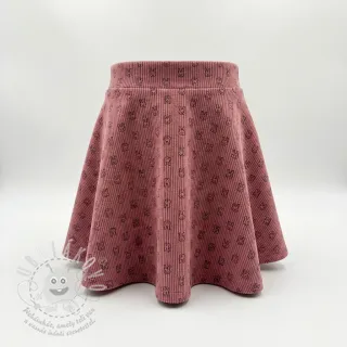 Manšestr STRETCH Little bunny old pink