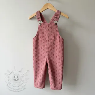 Manšestr STRETCH Little bunny old pink