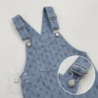 Manšestr STRETCH Little bunny old blue