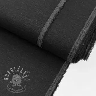 Viskóza se lnem SPANDEX black
