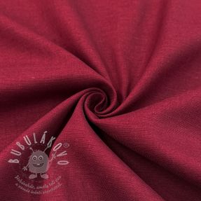 Viskóza se lnem SPANDEX burgundy