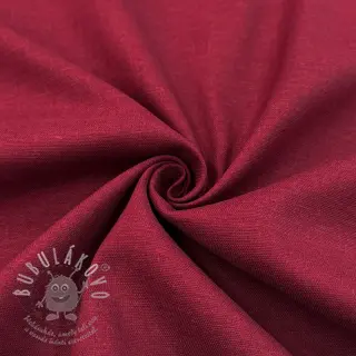 Viskóza se lnem SPANDEX burgundy