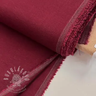 Viskóza se lnem SPANDEX burgundy