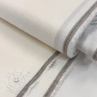 Viskóza se lnem SPANDEX off white