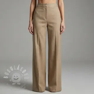 Viskóza se lnem SPANDEX taupe