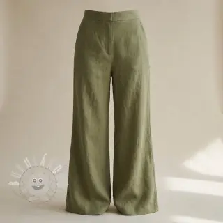Viskóza se lnem SPANDEX moss green