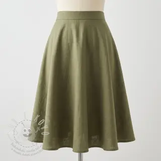 Viskóza se lnem SPANDEX moss green