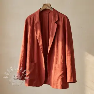 Viskóza se lnem SPANDEX terracotta
