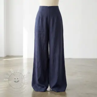Viskóza se lnem SPANDEX marine
