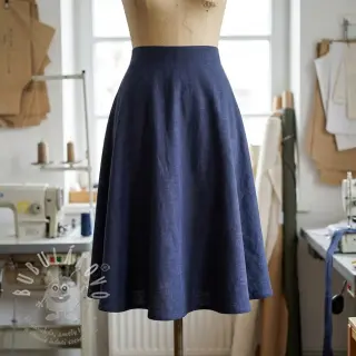 Viskóza se lnem SPANDEX marine