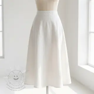 Viskóza se lnem SPANDEX off white